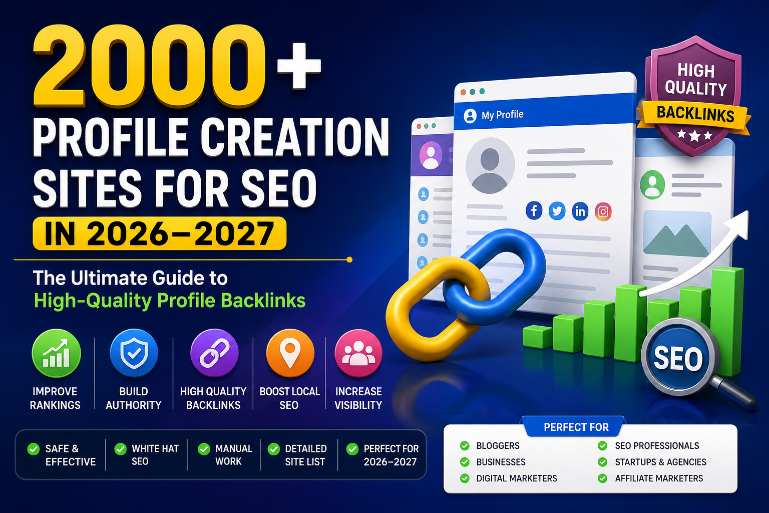 2000+ Profile Creation Sites for SEO in 2026–2027 | High DA Profile Backlinks List