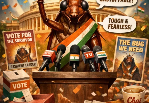 India Has a New Political Superstar — A Cockroach