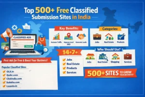 Top 500+ Free Classified Submission Sites in India